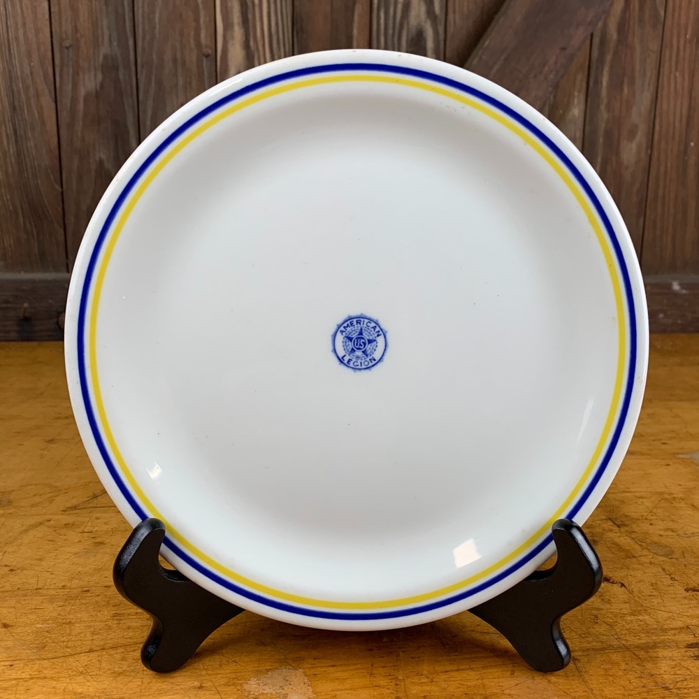 Vintage Mayer China American Legion Restaurant Ware 9” Luncheon Plate